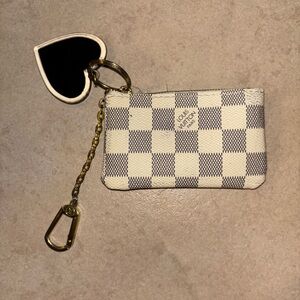 Louis Vuitton Authentic Coin Purse Key Case Damier Azur Pochette